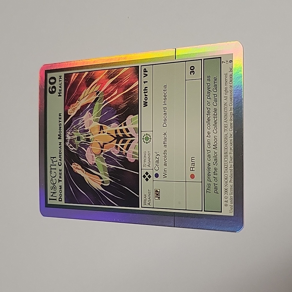 Rare foil metallic holo hologram Sailor Moon monster Insectia trading card